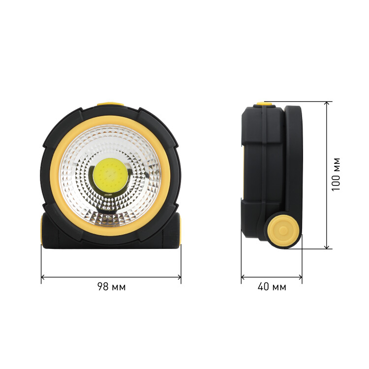 Фонарь (LED 4 Вт) прожектор (4Вт. COB, софт-тач, магнит, 3xAA, бл (10/40/480) ЭРА
