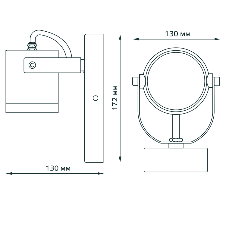 Светильник садово-парковый Gauss Sonata настенный архитектурный, 1xGU10, 172.5*90*130mm, 170-240V /