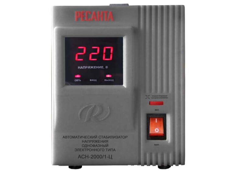 Стабилизатор напряжения 1-фаз.  2000 ВА АСН-2000/1-Ц