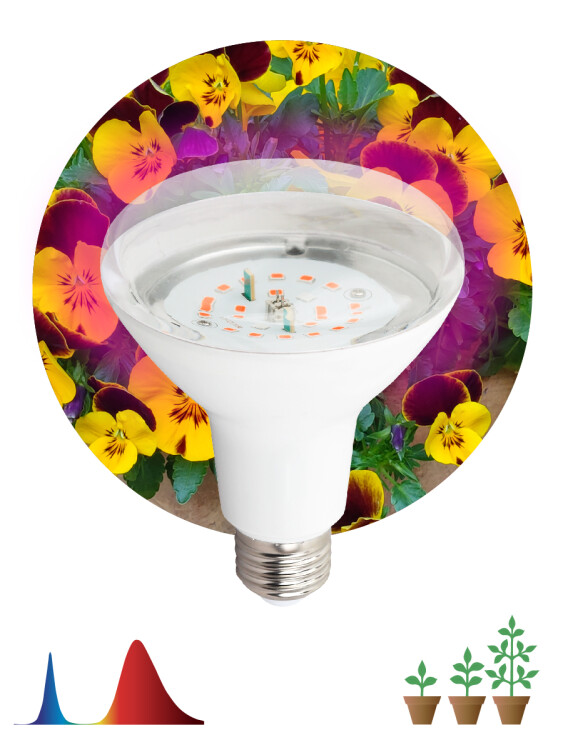 Лампа (LED) для растен. (цветен, плоды) R63 Е27 16Вт 24 мкмоль/с 380...780нм 1300К 230В FITO ЭРА