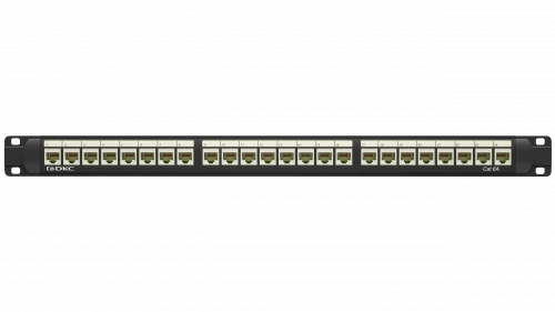 Патч-панель 19",1U,CAT6А, 24 модуля RJ45, неэкранированная