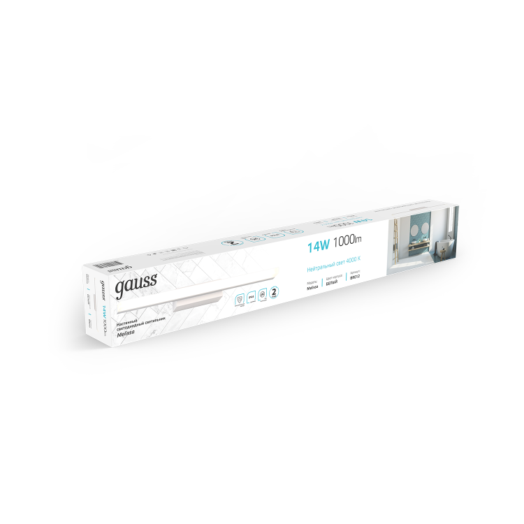 Настенный светодиодный светильник Gauss Melissa BR012 14W 1000lm 200-240V 605mm LED 1/20