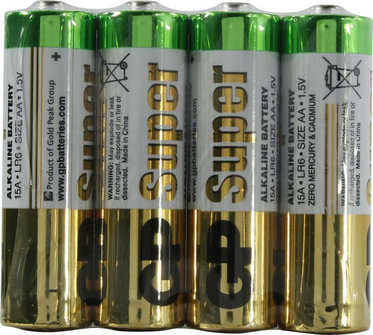 Эл-т питания щелочной LR6 (АА, 316) 1,5В (уп.= 4шт.) GP BATTERIES