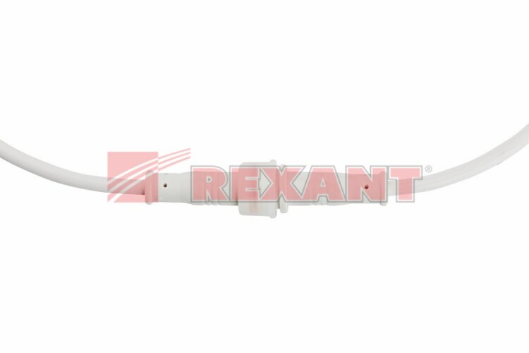 Соединительный кабель (2pin) герметичный (IP67) 2х0.35 мм? белый REXANT