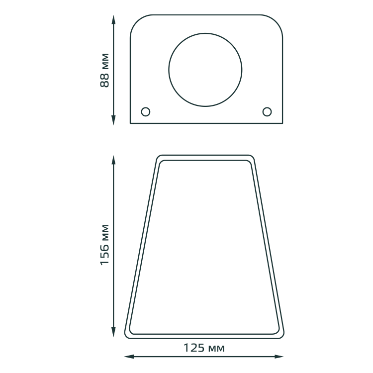Светильник садово-парковый Gauss Sigma настенный архитектурный, GU10, 125*88*156mm, 170-240V / 50Hz,