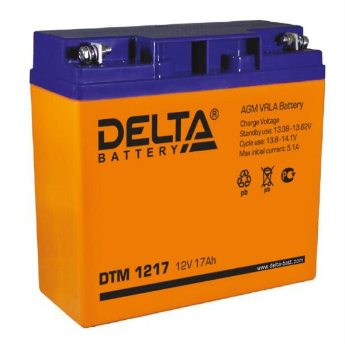 Аккумуляторная батарея 12В  17Ач DTM 1217 срок службы до 5лет