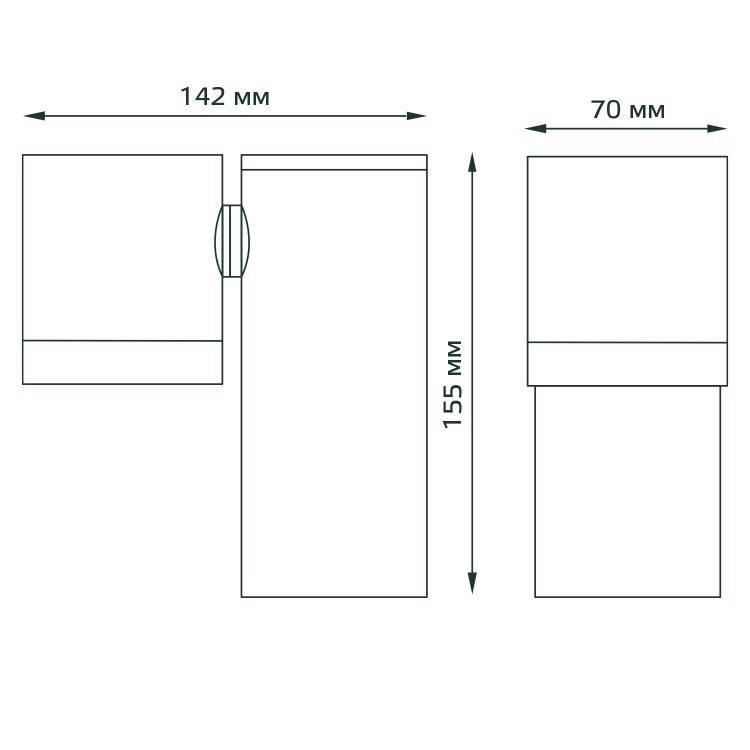 Светильник садово-парковый Gauss Sonata настенный архитектурный, 1xGU10, 142x155x70mm, 170-240V / 50