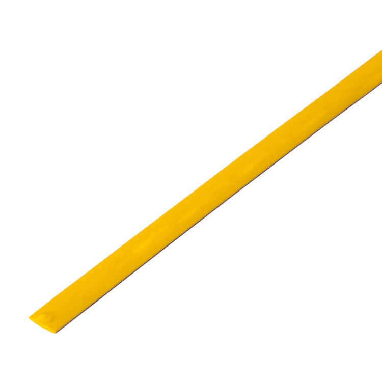 Трубка термоусаживаемая  4/2 мм желтая  REXANT