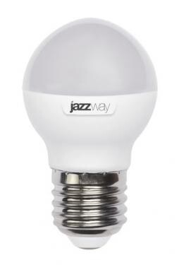 Лампа светодиод. (LED) Шар Е27  7Вт 520лм 5000К 230В матов. Jazzway