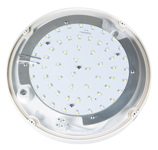 Светильник (LED) 12Вт пылевл-защ. IP65 круг./опал. пласт./бел 4000К Jazzway