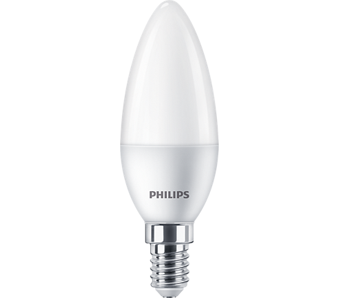 Лампа светодиод. (LED) Свеча Е14  6.5Вт 620лм 2700К 230В матов. Philips