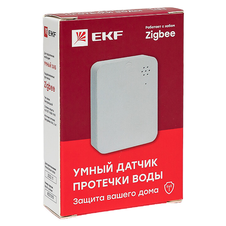 Датчик протечки воды умный Wi-Fi ZigBee EKF Connect