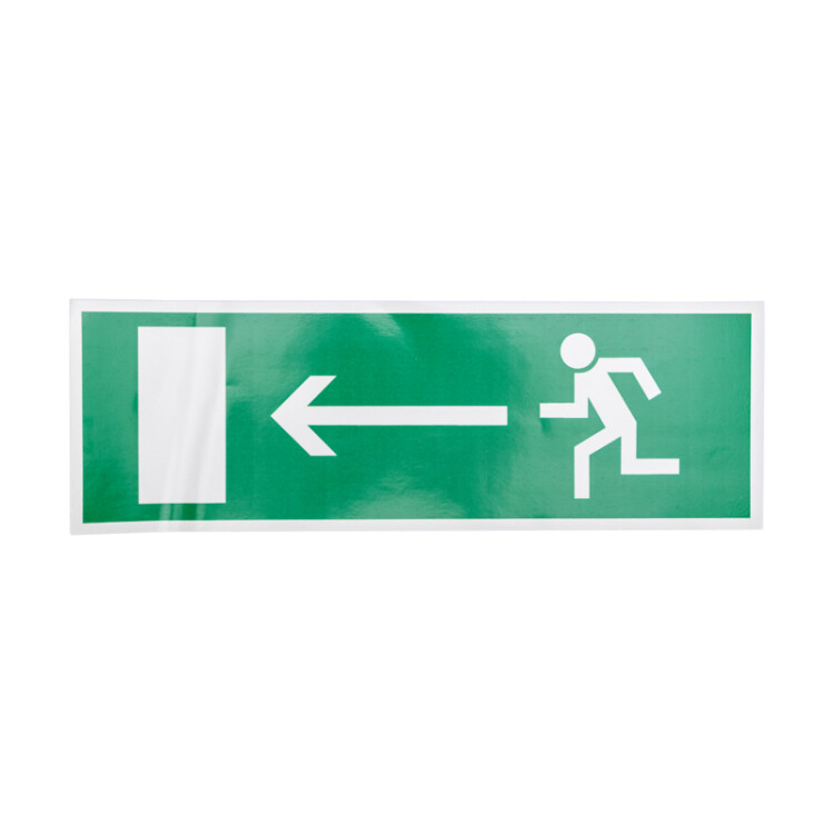 Эвакуационный знак "Направление к эвакуационному выходу налево"100*300 мм Rexant, 56-0025