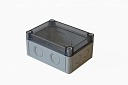 Коробка приборная 150х110х73мм ABS-пластик, светло-серый ,крышка низкая, прозрачная, пустая HEGEL