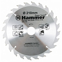 Диск пильный Hammer Flex 205-115 CSB WD  210мм*24*30/20мм по дереву-Электроинструмент - купить по низкой цене в интернет-магазине, характеристики, отзывы | АВС-электро