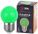 Лампа светодиод. (LED) для белт лайт Шар E27 1Вт 10лм 230В зеленая ЭРА-