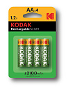Аккумулятор никель-металлгидридный AA 2100 мА/ч. 1,2В (уп.=4 шт.) Kodak-Аккумуляторы - купить по низкой цене в интернет-магазине, характеристики, отзывы | АВС-электро