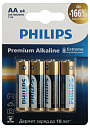 Эл-т питания щелочной LR6 (АА, 316) 1,5В (уп.=4 шт.) Premium Philips-