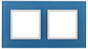 Рамка 2-мест. стекло Эра Elegance голубой+белый-Рамки для ЭУИ - купить по низкой цене в интернет-магазине, характеристики, отзывы | АВС-электро